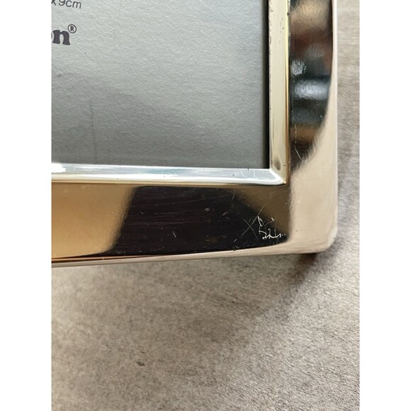 Silver-Plated Lacquered Brass Picture Frame 5"x3.5" by Bowon w/Glass Classic - Picture 10 of 11